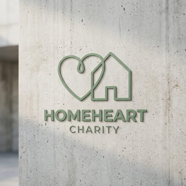 HomeHeart Charity concept logo