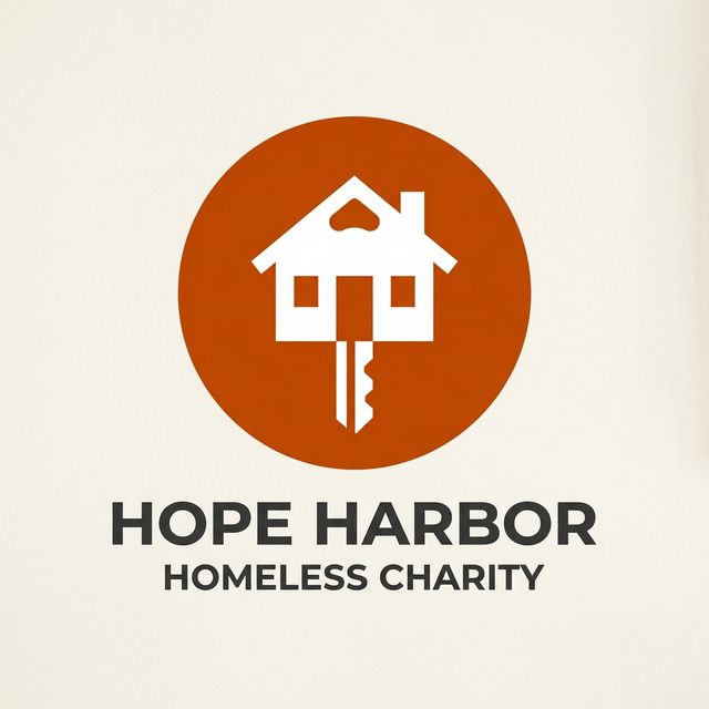 Hope Harbor Homeless Charity concept logo