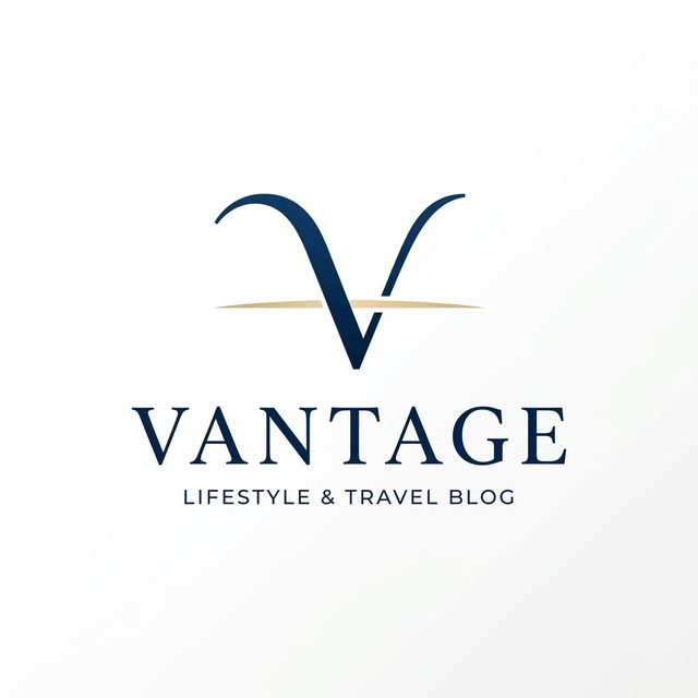 Vantage Lifestyle & Travel Blog concept logo